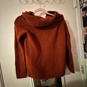 Forever 21 Warm Rust Cowl Neck Sweater